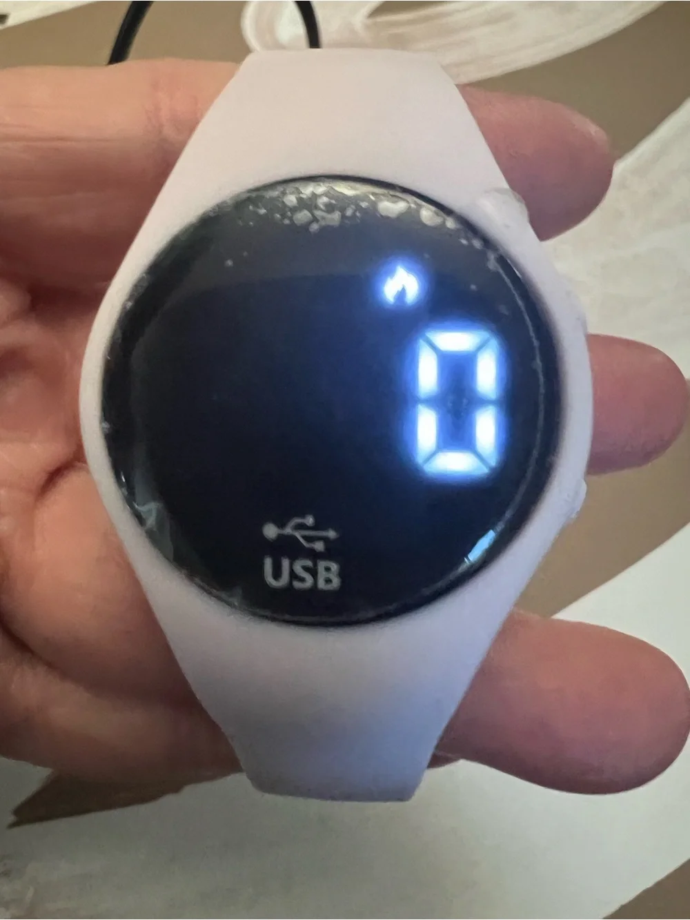 Lilac Silicone Smart Watch with Heart Rate & Sleep Monitor